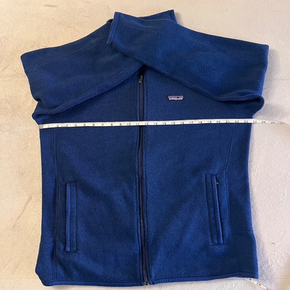 Patagonia Men's Navy Blue Woven Fleece Full Zipper Jacket Mock Neck Pockets Sz L - Picture 14 of 14